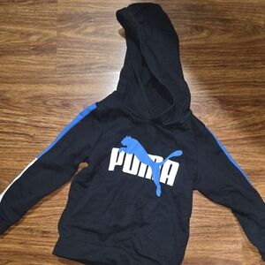 Puma Black Hoodie with Blue Detail